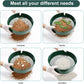 Garden sieve, soil sieve with interchangeable mesh sizes 3, 6, 9 and 12 mm, perfect garden tool for sifting soil, stones and compost.