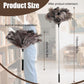 Feather duster, extendable, telescopic cleaning cloth, washable, ostrich feathers, cobweb duster with telescopic handle, cleaning supplies, home, car, office