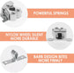 Petluno 6 pack double roller cabinet lock, roller catch hardware for cupboard kitchen cabinet door locks, cabinet door locks and latches with screws, silver