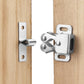 Petluno 6 pack double roller cabinet lock, roller catch hardware for cupboard kitchen cabinet door locks, cabinet door locks and latches with screws, silver
