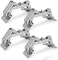 Spring-loaded hinge, 170 degrees, for kitchen cabinets, door hinges, large angle door hinges, angle stop, self-closing hinge, 4 pieces, improved version with buffer damping