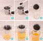 Tea Infuser Stainless Steel Tea Strainer Steeper Filter with Folding Handle for Loose Leaf Grain Tea Cups, Mugs, and Pots