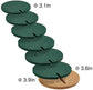 Flee 6-Piece Green Coaster Set with Flower Pot Shaped Holder for Drinks,Coffee,Cup