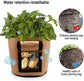 3 Pack 10 Gallon Grow Bags, Breathable Nonwoven Fabric Pots, Potatoe Grow Bag with Handles,Heavy Duty Thickened Vegetable/Flower/Plant Grow Bags(3 Color)