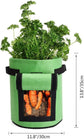 3 Pack 10 Gallon Grow Bags, Breathable Nonwoven Fabric Pots, Potatoe Grow Bag with Handles,Heavy Duty Thickened Vegetable/Flower/Plant Grow Bags(3 Color)