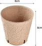 100PCS 8CM Seed Starter Pots, Seed Starter Kit, Transplant Seedlings Pots, Organic Biodegradable Pots for Plant Starters, Seedlings, Saplings, Flowers, Vegetables, with Bonus 100 Plastic Plant Markers