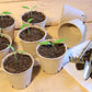 100PCS 8CM Seed Starter Pots, Seed Starter Kit, Transplant Seedlings Pots, Organic Biodegradable Pots for Plant Starters, Seedlings, Saplings, Flowers, Vegetables, with Bonus 100 Plastic Plant Markers