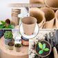 100PCS 8CM Seed Starter Pots, Seed Starter Kit, Transplant Seedlings Pots, Organic Biodegradable Pots for Plant Starters, Seedlings, Saplings, Flowers, Vegetables, with Bonus 100 Plastic Plant Markers