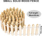 Miniature Wooden Fence, 35 Inch Fairy Garden Fence Ornament Fence for Dollhouse Miniature Garden Fairy Garden Succulent Plant Pot Micro Landscape DIY Diorama DIY Crafts Project (Wood color)