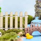 Miniature Wooden Fence, 35 Inch Fairy Garden Fence Ornament Fence for Dollhouse Miniature Garden Fairy Garden Succulent Plant Pot Micro Landscape DIY Diorama DIY Crafts Project (Wood color)