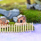 Miniature Wooden Fence, 35 Inch Fairy Garden Fence Ornament Fence for Dollhouse Miniature Garden Fairy Garden Succulent Plant Pot Micro Landscape DIY Diorama DIY Crafts Project (Wood color)