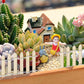 Miniature Wooden Fence, 35 Inch Fairy Garden Fence Ornament Fence for Dollhouse Miniature Garden Fairy Garden Succulent Plant Pot Micro Landscape DIY Diorama DIY Crafts Project (Wood color)