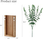 2 Pack Wood Wall Planter Vase with Artificial Eucalyptus Farmhouse Wall Hanging Decor Pocket Planter for Indoor Fake Plants Greenery Flowers, livingroom Bedroom Kitchen Home Office Decoration