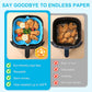 Air Fryer Liner Square 2 Pack 8.6 Inch Silicone Airfryer Liners 4-7 QT Reusable Air Fryer Silicone Liners Pot Oven Liner Baking Tray, Air Fryer Basket Silicone Mat Bowl Air Fryer Accessories Kitchen