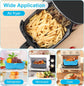 Air Fryer Liner Square 2 Pack 8.6 Inch Silicone Airfryer Liners 4-7 QT Reusable Air Fryer Silicone Liners Pot Oven Liner Baking Tray, Air Fryer Basket Silicone Mat Bowl Air Fryer Accessories Kitchen