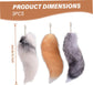 3 Pcs Therian Tail, 15.8 Inch Long Therian Fox Tail with Clasp, Halloween Soft Fluffy Fox Tail Keychain, Hanging Fox Tails for Women Adult Handbag Backpack