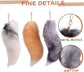 3 Pcs Therian Tail, 15.8 Inch Long Therian Fox Tail with Clasp, Halloween Soft Fluffy Fox Tail Keychain, Hanging Fox Tails for Women Adult Handbag Backpack
