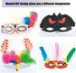 100 Pack White Paper Eye Masks, Plain Masquerade Mask Blank Masks Decorate for Cos-Play, Halloween Party