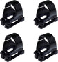 4 Pack Scuba Dive Universal Plastic Clip Snorkel Keeper Tube Holder, Black