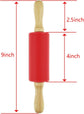 6 Pack Mini Small Rolling Pin for Kids, Kids Wooden Handle (9 Inch)  9 Inch