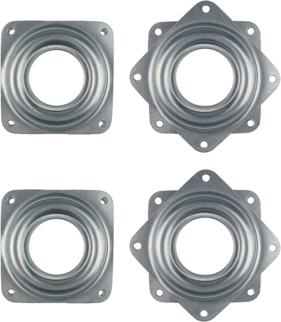 4 Pack 2.8 Inches Lazy Susan Turntable, 5/16 InchesThick & 100 LB Capacity,Silver