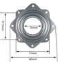 4 Pack 2.8 Inches Lazy Susan Turntable, 5/16 InchesThick & 100 LB Capacity,Silver