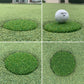 Golf Hole Cup Putting Green for Backyard Practice Simulated Lawn and Metal Base(2 Pieces)