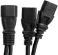 UPS Server Y Splitter C14 to 2 x C13 Power Extension Cable
