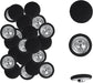 25pcs Satin Fabric Cloth Covered Buttons Metal Shank Round for Women Suit DIY Sewing Gowns Jeans Jackets Coats Shirts Wedding Dresses Handmade Crafts (Black, 15mm) black 15mm