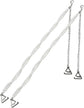 Elegant Pearl Alloy Chain Bra Shoulder Straps Removable Fashion Strap Replacements Non-Slip Spiral