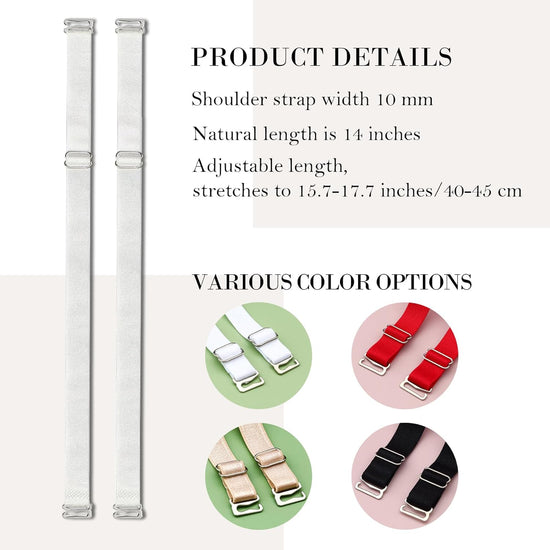 Elastic Adjustable Removable Lingerie Straps 10mm Width Cotton Replacement Sexy Bra Shoulder Strap Apricot+black+white+red