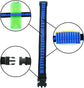 Bandolier Toy Gun Soft Bullets Shoulder Strap Adjustable Clip Darts Ammo Storage Belt Compatible for Nerf Blasters Black Blue