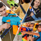 Adjustable Nylon Foam Dart Belt Strap Quick Release Buckle 27 Bullet Holes, Compatible for NERF Mega & N-Strike Elite Series, Ideal Boys Girls Gifts, Outdoor Play(Black)