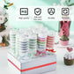 80 pcs Round Shape Clear Push-Up Cake Pop Shooter (Push Up Pops) Plastic Containers with Lids, Base & Sticks
