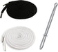 2Pcs 51 Inch Cotton Drawstring Cord Replacement Drawstrings for Sweatpants and Shorts，Universal Hoodies，Premium Hoodie String Replacement，with Easy Metal Threader.（Black+White Black+white