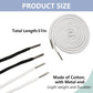 2Pcs 51 Inch Cotton Drawstring Cord Replacement Drawstrings for Sweatpants and Shorts，Universal Hoodies，Premium Hoodie String Replacement，with Easy Metal Threader.（Black+White Black+white