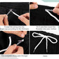 2Pcs 51 Inch Cotton Drawstring Cord Replacement Drawstrings for Sweatpants and Shorts，Universal Hoodies，Premium Hoodie String Replacement，with Easy Metal Threader.（Black+White Black+white
