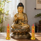 2pcs Chinese Buddhist Flameless LED Candle Lamp - Traditional Red Lantern Design, Retro Light for Meditation, Altar & Feng Shui Décor