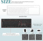 Clear PC Desktop Keyboard Cover, Universal Silicone Protector Skin for 104/107 Keys, Ultra-Thin, Waterproof, Dustproof, Anti-Slip Fits Most Standard Keyboards