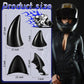 4 Pairs Helmet Devil Horns Motorcycle Accessories Cat Ears Wings with Adhesive Suction Cup Ski Bike for Women Men, Black