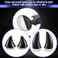 4 Pairs Helmet Devil Horns Motorcycle Accessories Cat Ears Wings with Adhesive Suction Cup Ski Bike for Women Men, Black