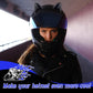 4 Pairs Helmet Devil Horns Motorcycle Accessories Cat Ears Wings with Adhesive Suction Cup Ski Bike for Women Men, Black