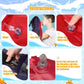 Inflatable Swim Belt Pool Flotation Portable Waist Floatation Aid for Adults Adjustable Training with Buckle and Rope Swimming Beginners Red Blue