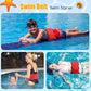 Inflatable Swim Belt Pool Flotation Portable Waist Floatation Aid for Adults Adjustable Training with Buckle and Rope Swimming Beginners Red Blue