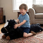 47 Inches Giant Horse Stuffed Animal Weighted Oversized Black Plush Toys Soft Hugging Pillow Bedroom Decor Backrest for Accent Chairs Birthday Gift Kids Boys Girls Adults
