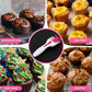 Cupcake Batter Scoop, Scoop Dispenser Sliding Button Baking Cake Dispensing Spoon for Baking, Pastry & Decorating