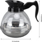 Coffee Decanter Pot, 1.2QT Universal Pot Commercial Maker Replacement with Black Handle for Machine Stove Reusable