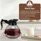 Coffee Decanter Pot, 1.2QT Universal Pot Commercial Maker Replacement with Black Handle for Machine Stove Reusable