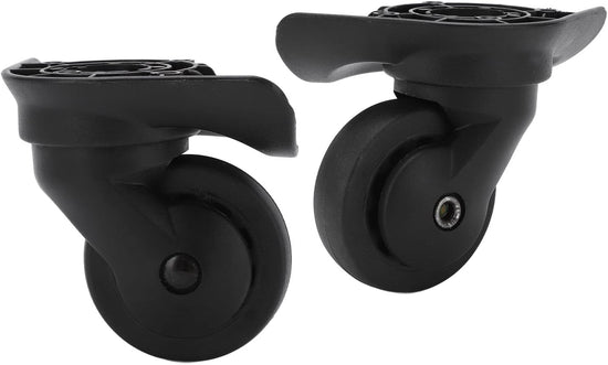 1 Pair Luggage Suitcase Wheels, Universal Replacement Wheels for Mute Swivel Casters Black