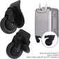 1 Pair Luggage Suitcase Wheels, Universal Replacement Wheels for Mute Swivel Casters Black
